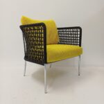 Fåtölj LIVING DIVANI Café Svart/Gul - A