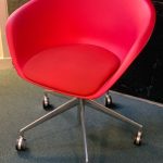 Mötesstol ARPER DUNA Röd Krom - B