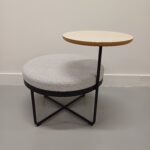 Sittpuff med bord JOHANSON DESIGN Shima Grå/Ask - A
