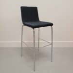 Barstol LOTUS Quiltad Svart Krom - B