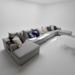 Modulsoffa Grå 500cm - C