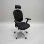 Kontorsstol OFFICELINE Ronna Svart/Läder med armstöd - B