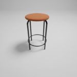 Barpall KINNARPS Svart/Orange 75cm - B