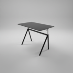 Skrivbord MATTING Stand up Black wood Höj/sänk 120x60cm - A